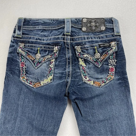 Miss Me Girls Capris Size 12 JK5701P4 Stud Embellished Bling Peace Signs *Read - Picture 7 of 13